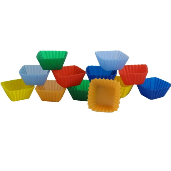 MINI Square Silicone Baking Cups, 1.5" X 1.5"