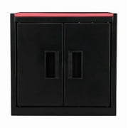 Hyper Tough Mini Tool Cabinet – 11.6-Inch Steel Storage Cabinet, Black, Double Doors & Non-Slip Top Mat