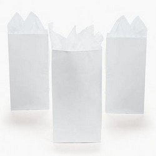 MINI WHITE PAPER TREAT BAGS (2 DOZEN) - BULK