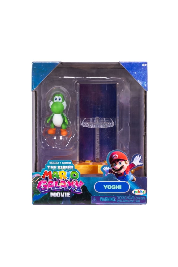 The Super Mario Galaxy Movie 1.5 inch Action Figure with Star Launcher Accessory – Yoshi