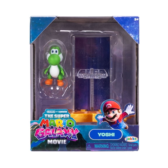 Super Mario Galaxy Movie 1.5 inch Action Figure with Star Launcher - Yoshi