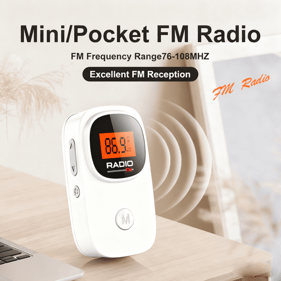 MINI06 Mini Radio Pocket-sized Small New Model with Back Clip Sports Portable Small Radio