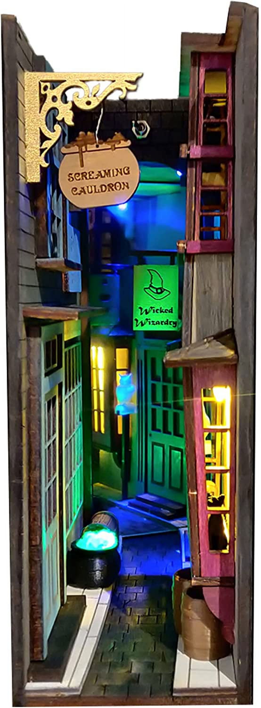 MINIALLEY Italy Assembled and Painted Booknook Bookshelf Insert