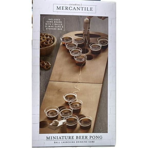 MINIATURE BEER PONG BALL LAUNCHING DRINKING GAME