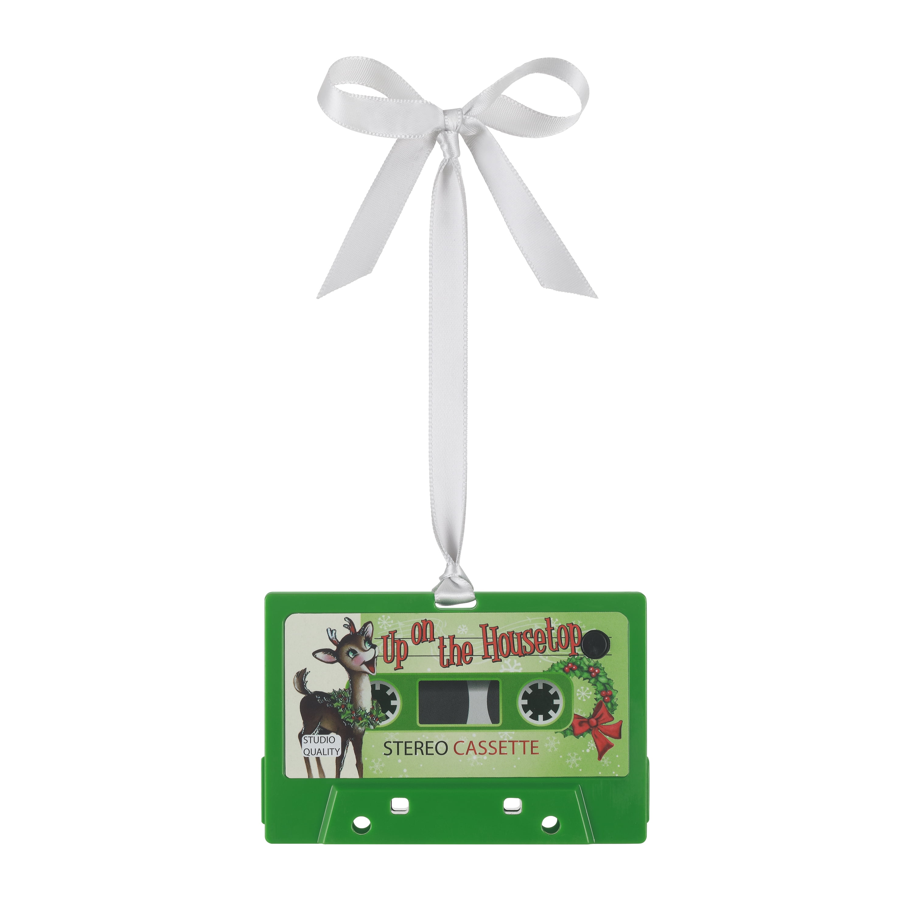 Mr. Christmas Retro Cassette Ornament, Green