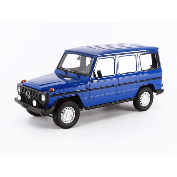 1980 Mercedes-Benz G-Model (LWB) Dark Blue with Black Stripes Limited Edition to 402 pieces 1/18 Scale Diecast Model Car by Minichamps