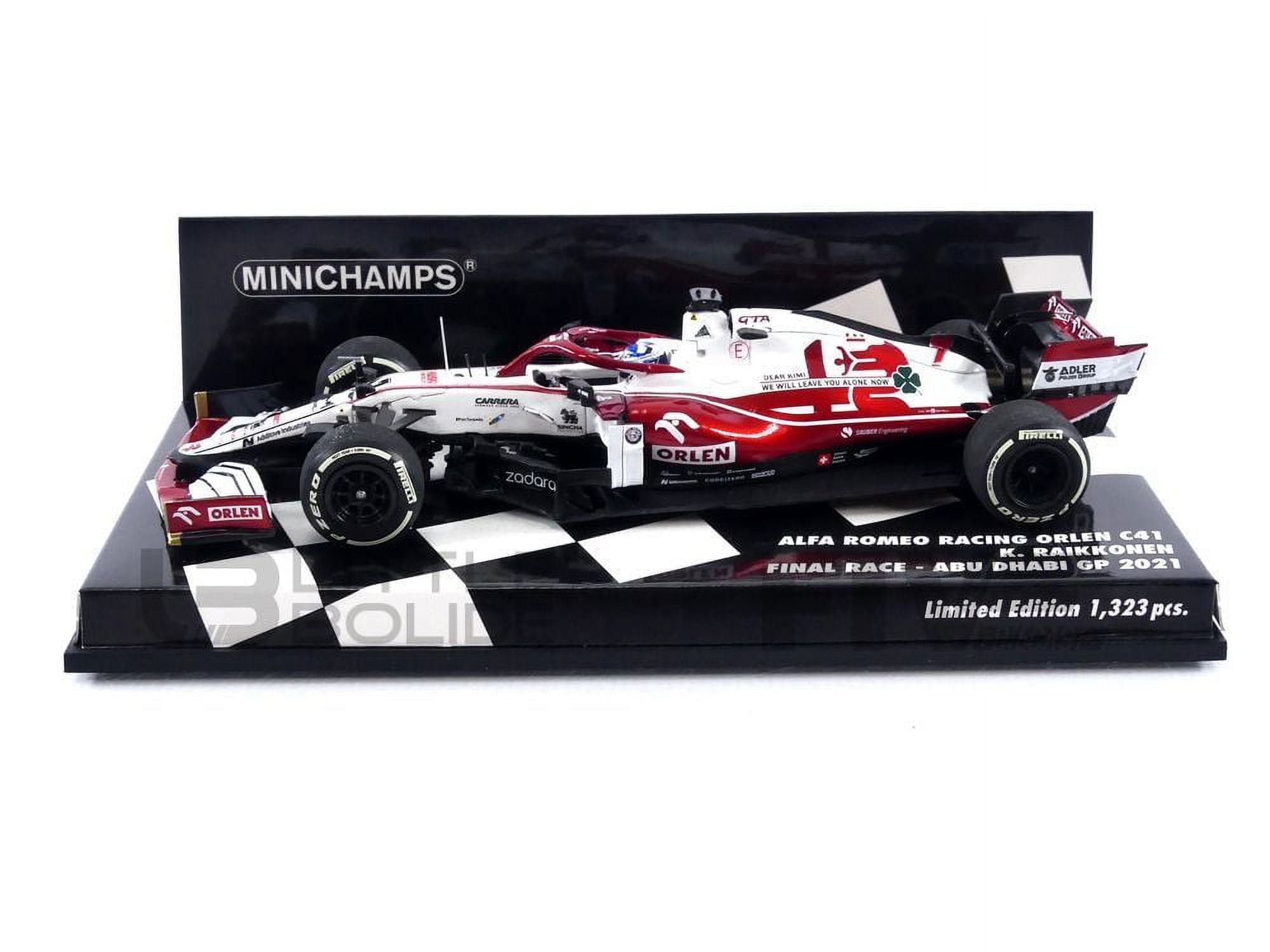 Minichamps 1:18 A. Giovinazzi Alfa Romeo Racing C41 #99 Last Race Abu Dhabi Formula 1 2021 117212399