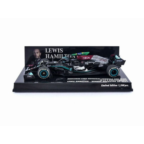 Minichamps 1:43 Mercedes-AMG Petronas Formula One Team W12 E Performance - Hamilton, Winner Brazilian GP 2021