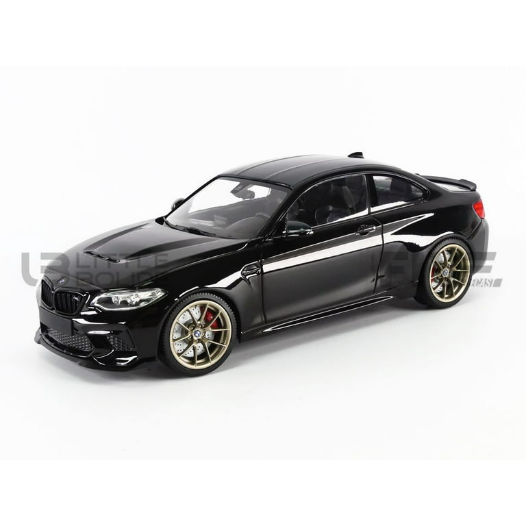 2020 BMW M2 CS Black Metallic with Carbon Top and Gold Wheels 1/18 Diecast  Model Car by Minichamps 