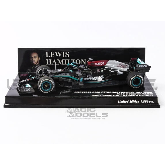 Mercedes Benz AMG Petronas F1 Lewis Hamilton Bahrain GP 1:43 Model Car - Minichamps