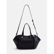 Women's Mini Clam Tote, Black