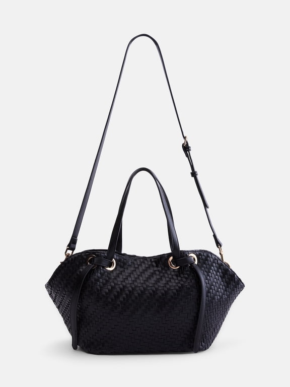 Women's Mini Clam Tote, Black