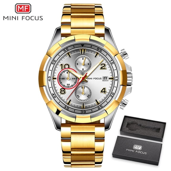 MINIFOCUS Luxury Brand Men's Wristwatch Quartz Watch Men Waterproof Stainless Steel Sport Watches Wrist Montre Homme Male Clock