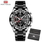 MINIFOCUS Luxury Brand Mens Wristwatch Quartz Watch Men Waterproof Stainless Steel Sport Watches Wrist Montre Homme Male Clock