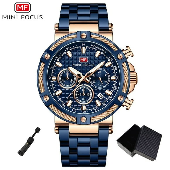 Stainless Steel Luxury Sport Chronograph Quartz Luminous WithWatch for Men 24-hour Fashion Mens Watches