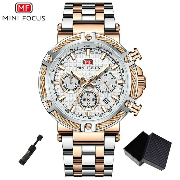 Stainless Steel Luxury Sport Chronograph Quartz Luminous WithWatch for Men 24-hour Fashion Mens Watches