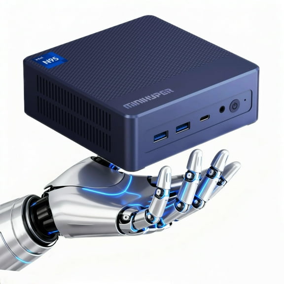 MiniHyper Mini PC, Intel 12th N95 ( up to 3.4Ghz) Desktop Computers, 16GB RAM 512GB SSD, USB3.0,Support 4K UHD Dual HDMI DP BT5.1,Ethernet for Business, Office, Home