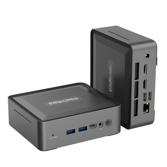 MiniHyper U58 Mini PC, AMD Ryzen 7 5825U 8-Core up to 4.5GHz, 8GB DDR4 RAM 512GB SSD, Windows 11 Pro Desktop Computer, Triple 4K Display, WiFi 6E, Business & Home Office, 2-year warranty