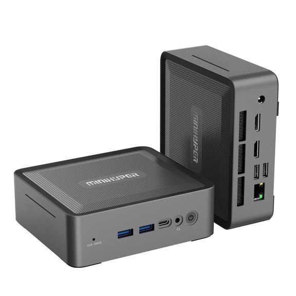 MiniHyper U58 Mini PC, AMD Ryzen 7 5825U 8-Core up to 4.5GHz, 8GB DDR4 RAM 512GB SSD, Windows 11 Pro Desktop Computer, Triple 4K Display, WiFi 6E, Business & Home Office, 2-year warranty