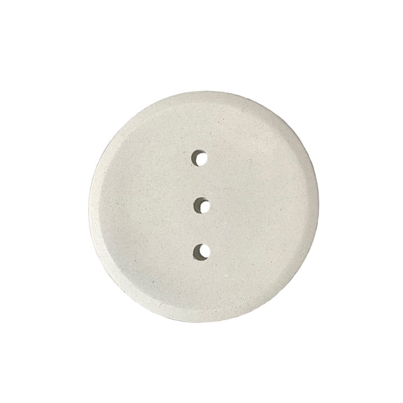 MINIMALIST ROUND WHITE CEMENT SOAP TRAY 3 1/2"x 3/4"
