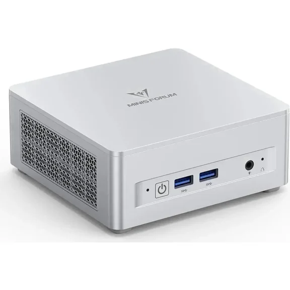 MINISFORUM DeskMini UM870 Slim Mini PC AMD Ryzen 7 8745H Small PC, 16GB DDR5 RAM+512GB PCIe4.0 SSD, HDMI/DP/USB4 Outputs, 2.5G LAN, WiFi 6E, BT5, 4xUSB Port AMD Radeon 780M Graphics Small Form Factor