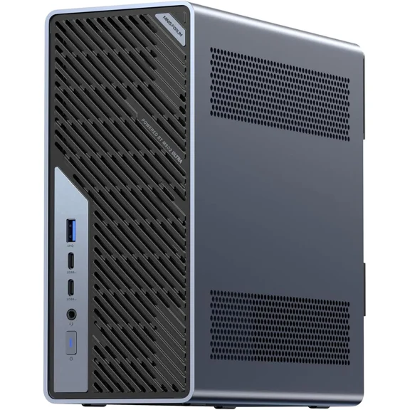 MINISFORUM MS-02 Ultra Workstation Core Ultra 5 235HX Barebone Mini PC Without Storage/OS, HDMI|USB4|2xUSB4 V2 Output, 4X DDR5 SO-DIMM Slot, 2X SSD Slot, 1x10G RJ45, 1x2.5G RJ45 Port, WiFi7/BT5.4 PC