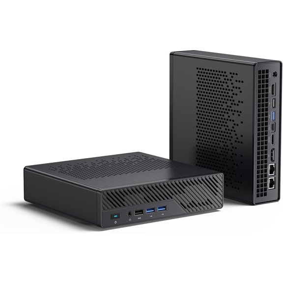 MINISFORUM MS-A1 Workstation Barebone Version Without CPU/RAM/SSD/OS, HDMI/DP/USB-C Triple Display Mini PC, 2x2.5G LAN Port, 4X PCIe SSD Slot, Support AMD AM5 Socket CPU/Discrete Graphics Cards