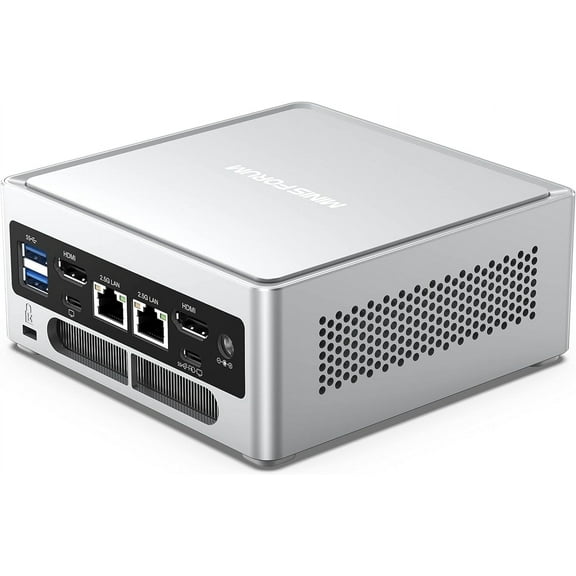 MINISFORUM NAB6 Lite Mini PC Core i5-12600H(12C/16T, up to 4.5 GHz) Mini Computer 32GB RAM + 512GB SSD, 2xHDMI + 2xUSB-C 4K@60Hz Outputs, 2x2.5G LAN, 4xUSB3.2, Intel Iris Xe Graphics Desktop Computer