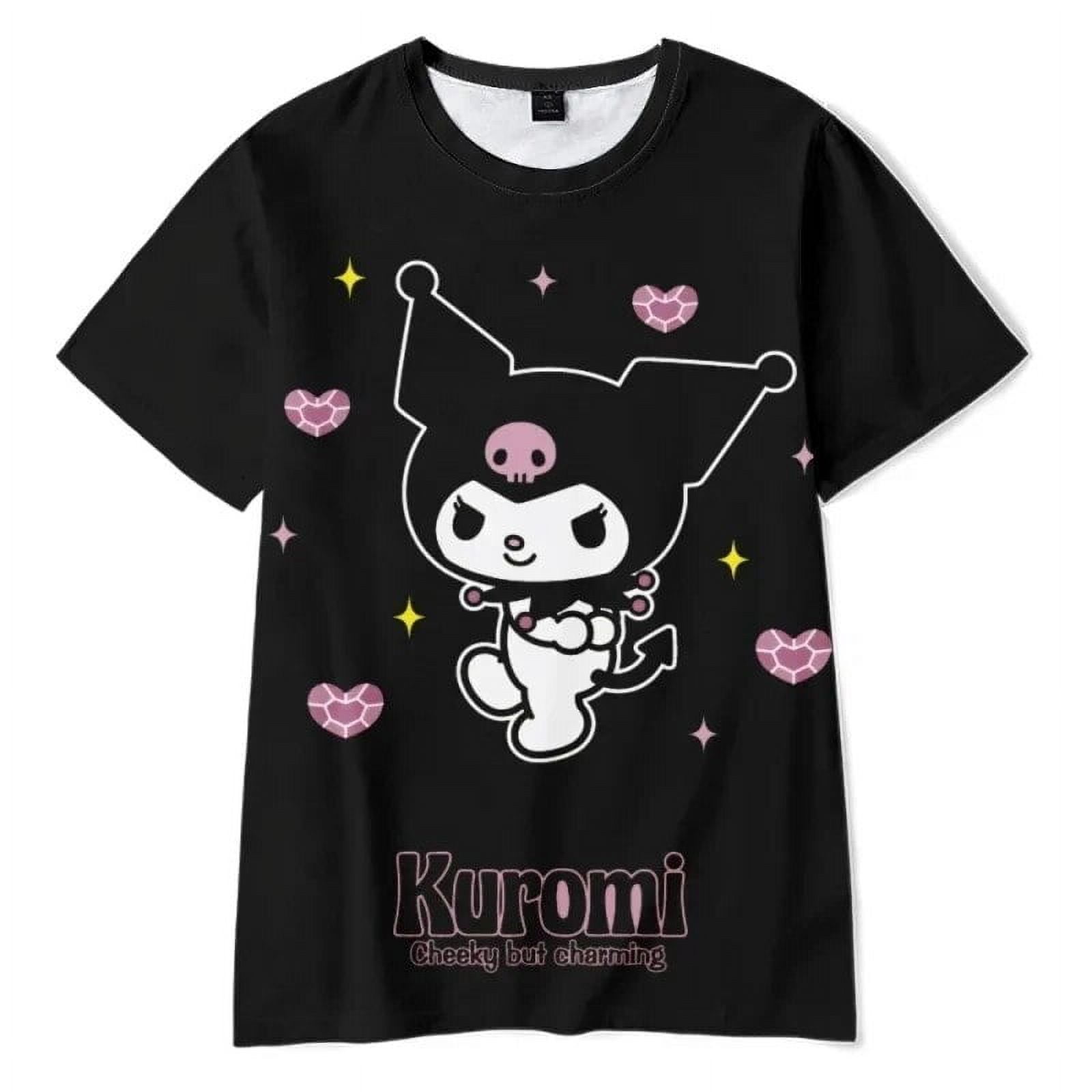 MINISO Anime Cartoon Summer Kuromi T-Shirt My Melody hello kitty 3D ...