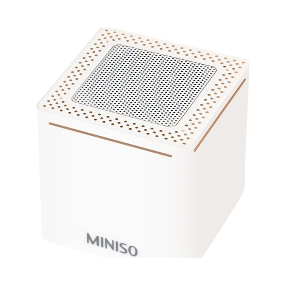 MINISO Bluetooth Portable Outdoor Speaker Louder Volume Clear Stereo Sound Wireless Bluetooth Connectivity White