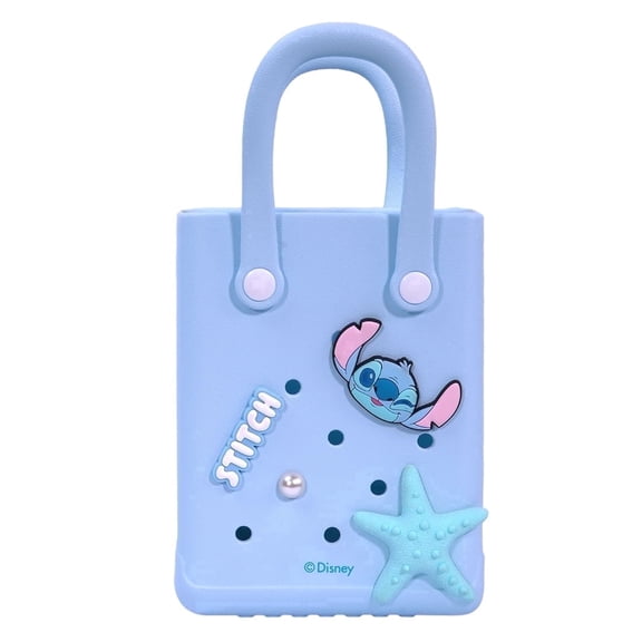 MINISO Disney Blue Bag, Women's Waterproof EVA Beach Tote Bag,Portable Handbag for Work, Travel(small size)