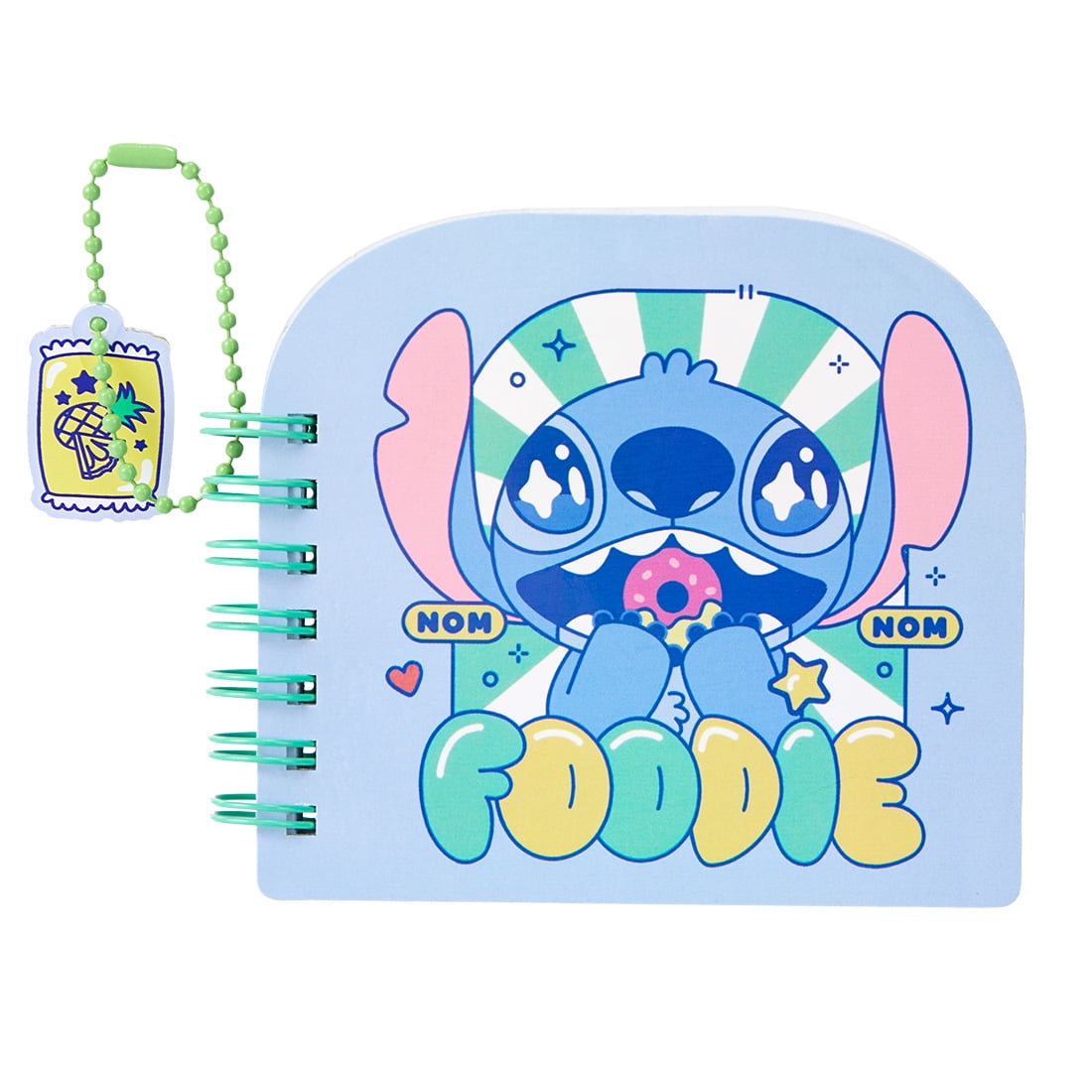 MINISO Disney Stitch Dinner Party Collection Pendant Holographic Wire - bound Book (64 Sheets) - Adorable Stitch - Themed Notebook
