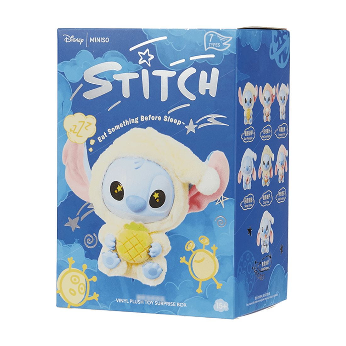 MINISO Disney Stitch Eat Something Before Sleep Blind Box - Surprise Plush Toy Collectible