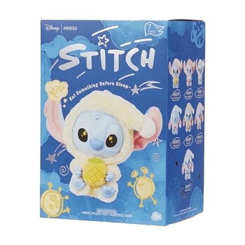 MINISO Disney Stitch Eat Something Before Sleep Blind Box Surprise Plush Toy Collectible Random One Figure