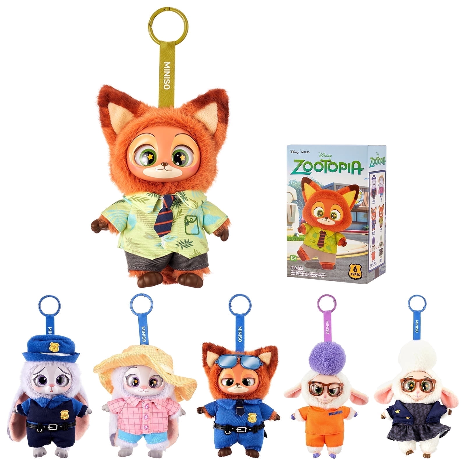 MINISO Disney Zootopia Soft Vinyl Plush Toy Blind Box Cute Mystery