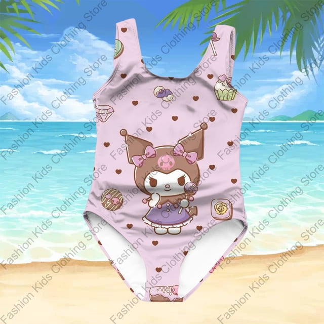 MINISO Girls Summer One-Piece Swimsuit Cartoon Cute Cinnamoroll Hello ...