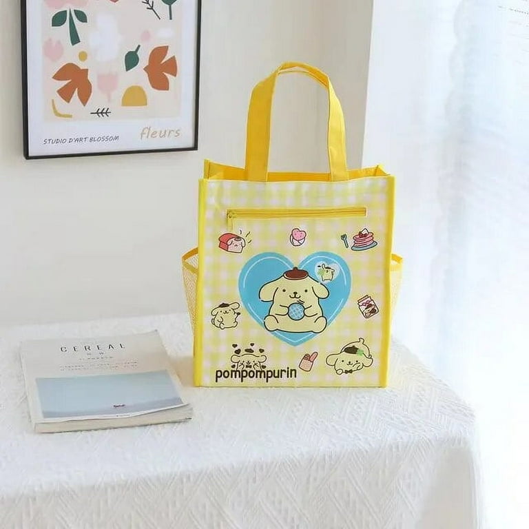 MINISO Kawaii Sanrios Hello Kitty My Melody Kuromi Cute Tote Bento