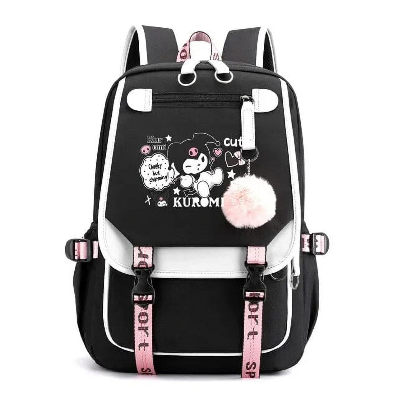 MINISO Kuromi Schoolbag Junior High School Female Korean Version Large capacity Casual Backpack Primary School Students Backpack Walmart