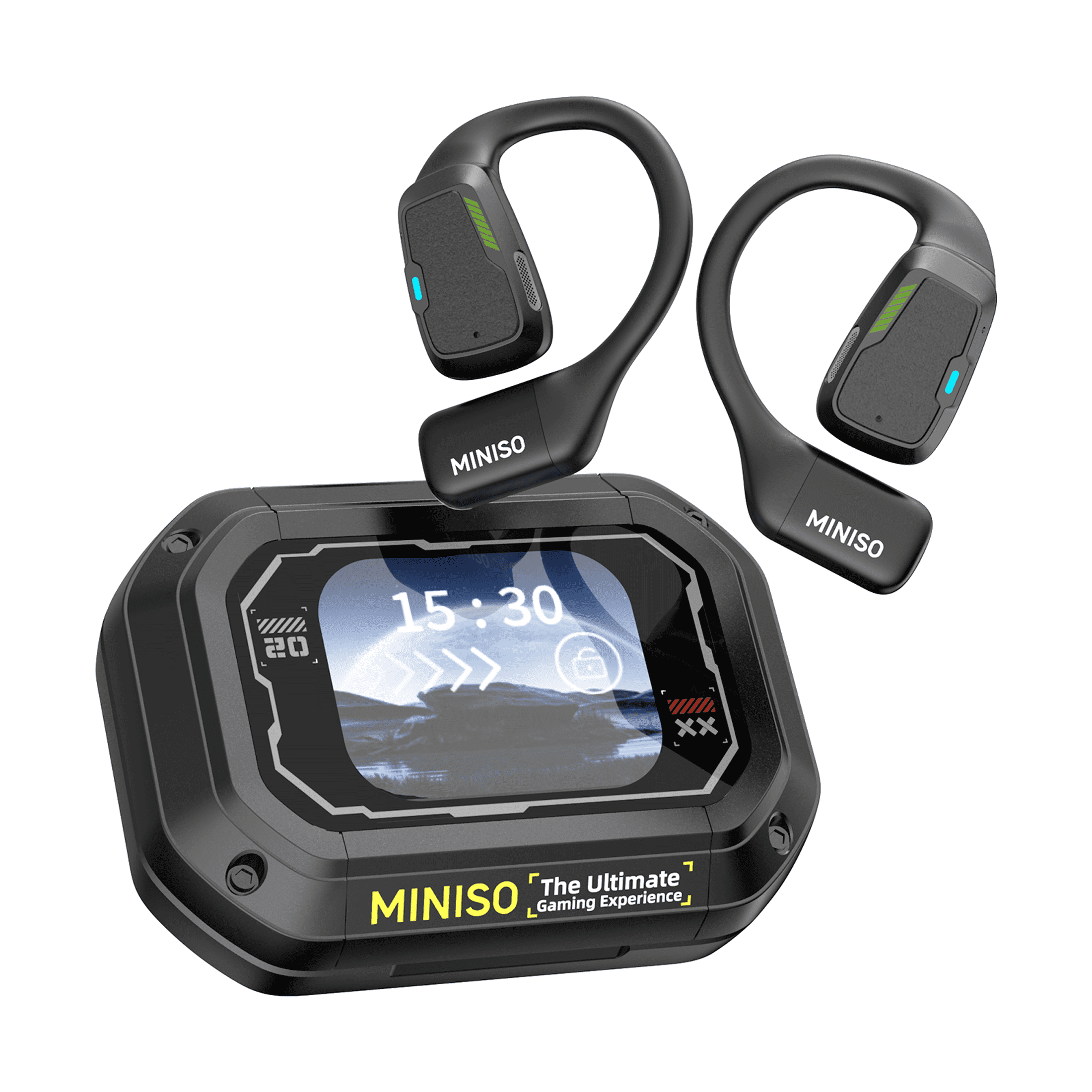 MINISO M98 Open Ear Headphone AI Translator Earbuds Real Time with LED Display Screen Support 135 Languages Bluetooth Headphones