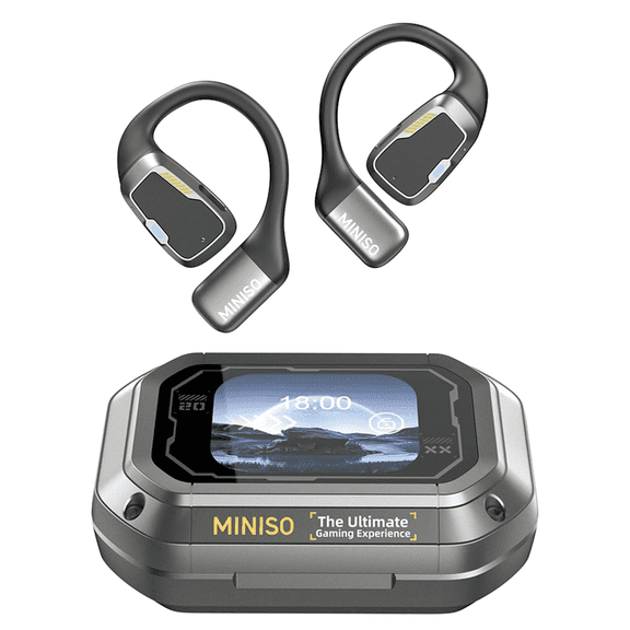 MINISO M98 Open Ear Earbuds with LED Display Screen AI Translation Headphones Bluetooth 5.4 Earphones Wireless Translator Earbuds for Running