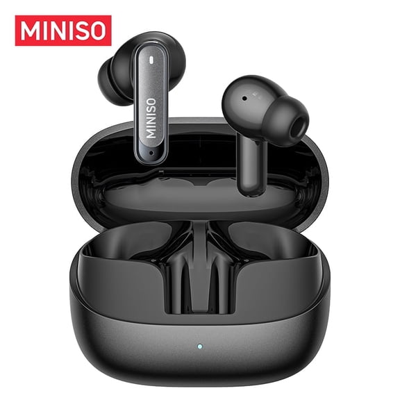 MINISO MS106 Wireless Bluetooth 6.0 In-Ear Earbuds, AI Translator, Noise-Cancelling Headphones, 130+ Languages, 28H,Black