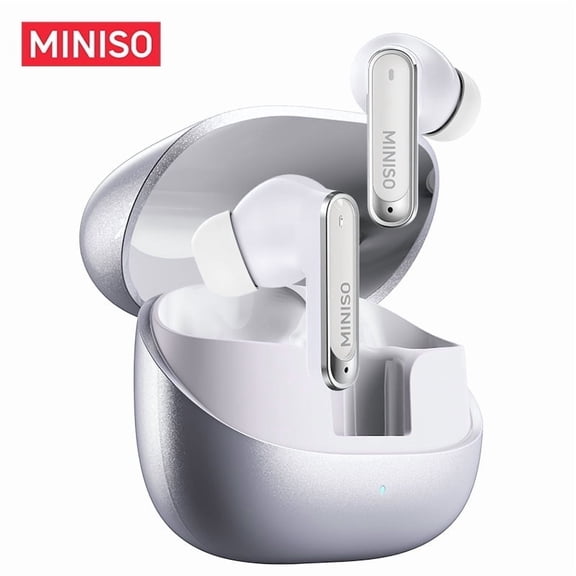 MINISO MS106 Wireless Bluetooth 6.0 In-Ear Earbuds, AI Translator, Noise-Cancelling Headphones, 130+ Languages, 28H,Blue