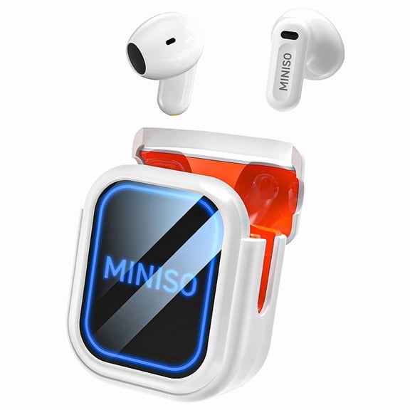 MINISO MS109 Headphones AI Language Translation Headphones Real Time Bluetooth Eaebuds LCD Touchscreen Translator Suitable ​​for Android &iOS