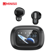 MINISO MS126 Wireless Earbuds Bluetooth 5.4 with Touch Screen Charging Case, In Ear Headphones with Mic, 30H Playtime, Low Latency, HiFi Stereo, IPX5 Waterproof for iPhone Android