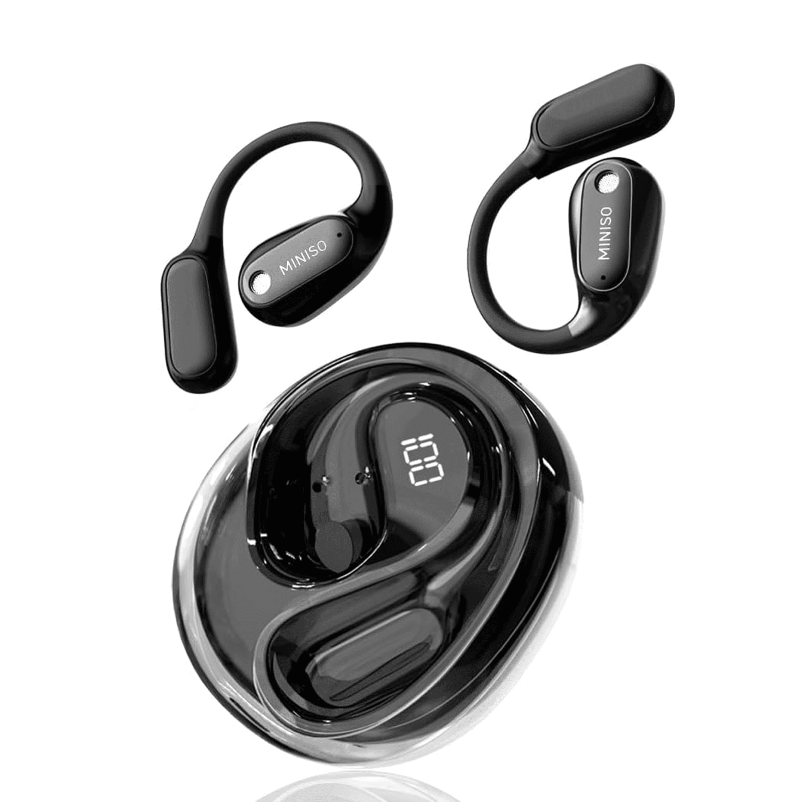 MINISO MS190 AI Translation Earbuds Real Time 135 Language Open Ear Translator Earbuds Fit iOS and Android