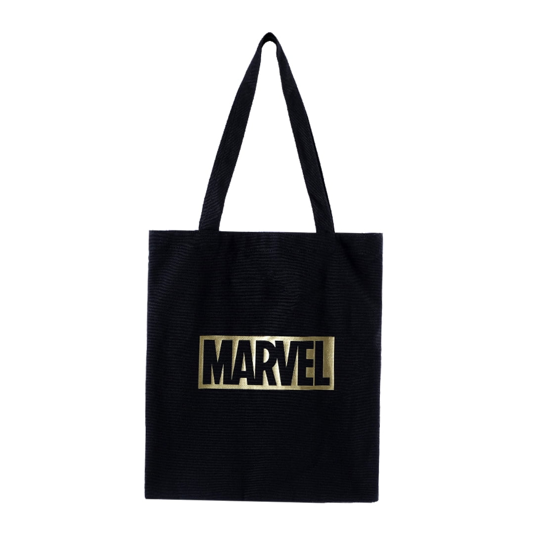 MINISO Marvel Logo Shoulder Bag Tote Bag with Large Capacity Black
