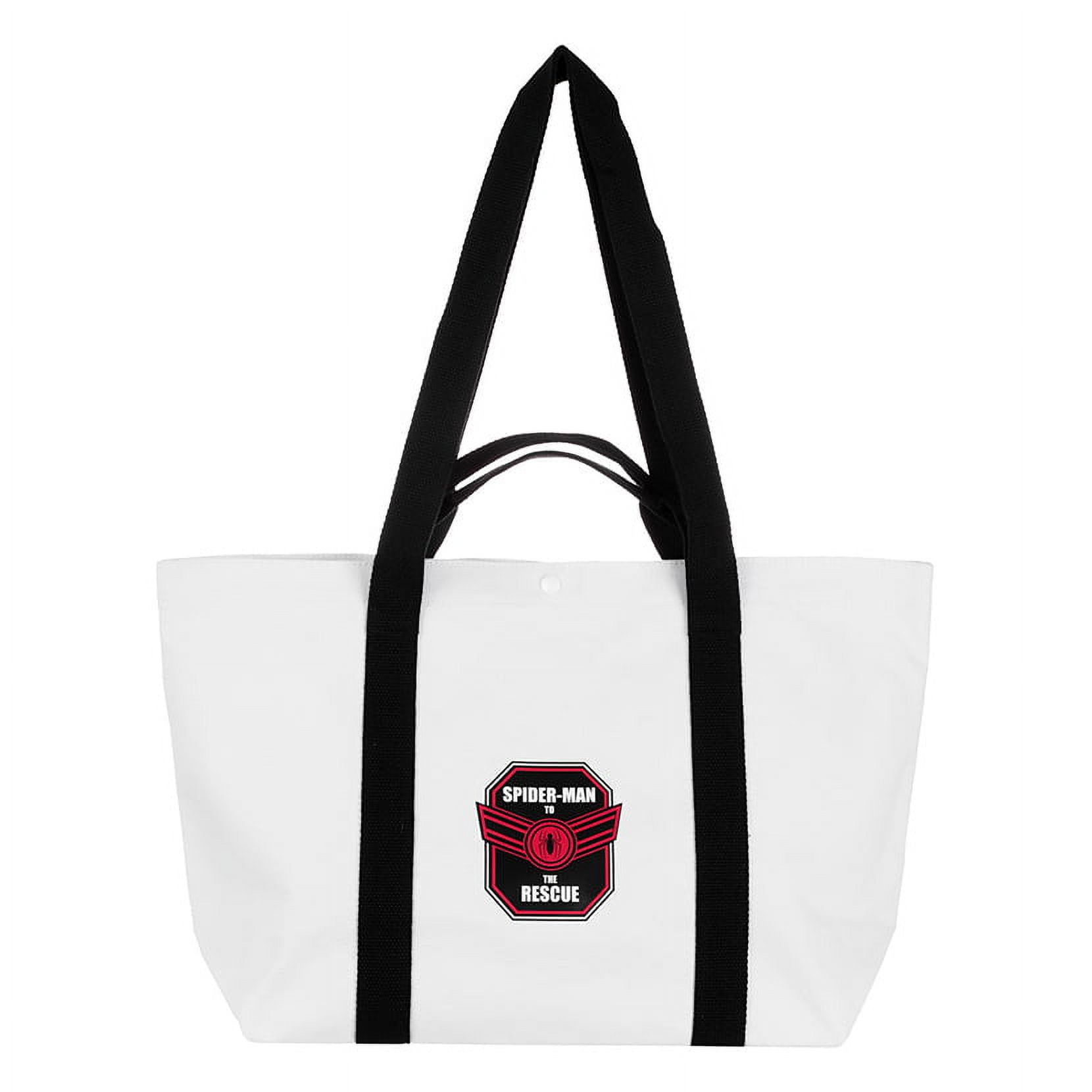 MINISO Marvel Logo Shoulder Bag Tote Bag with Large Capacity,Black