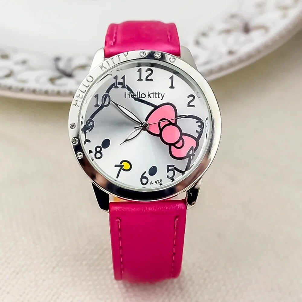 MINISO Original Hello Kitty Quartz Watch Women Children Casual Waterproof Fashion Cartoon WristWatch Holiday Gifts for Girls Walmart