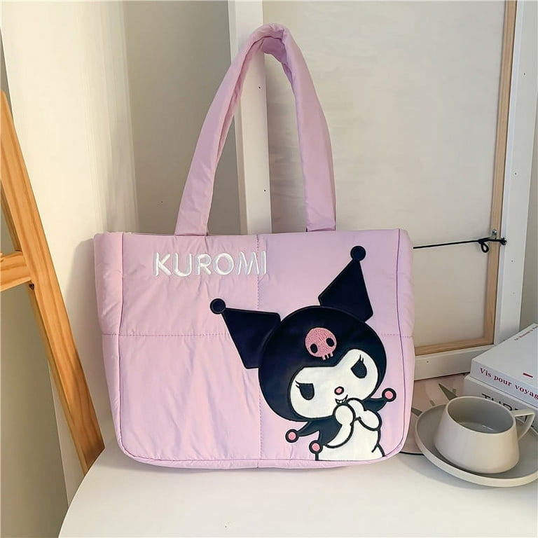 MINISO Sanrio Cartoon Embroidered Shoulder Bag Large Capacity Tote bag Down Cloth Handbag Hello Kitty Handbag Walmart