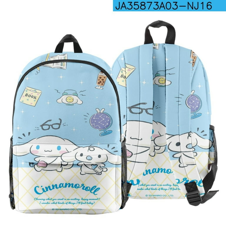 MINISO Sanrio Cinnamoroll Backpack Student Primary and Middle Kawaii Cartoon School Bag Mochila Birthday Gift for Girls Kids Boy Walmart